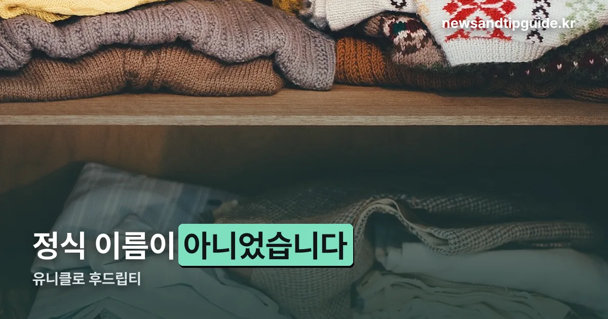 유니클로 후드립티 정리 썸네일