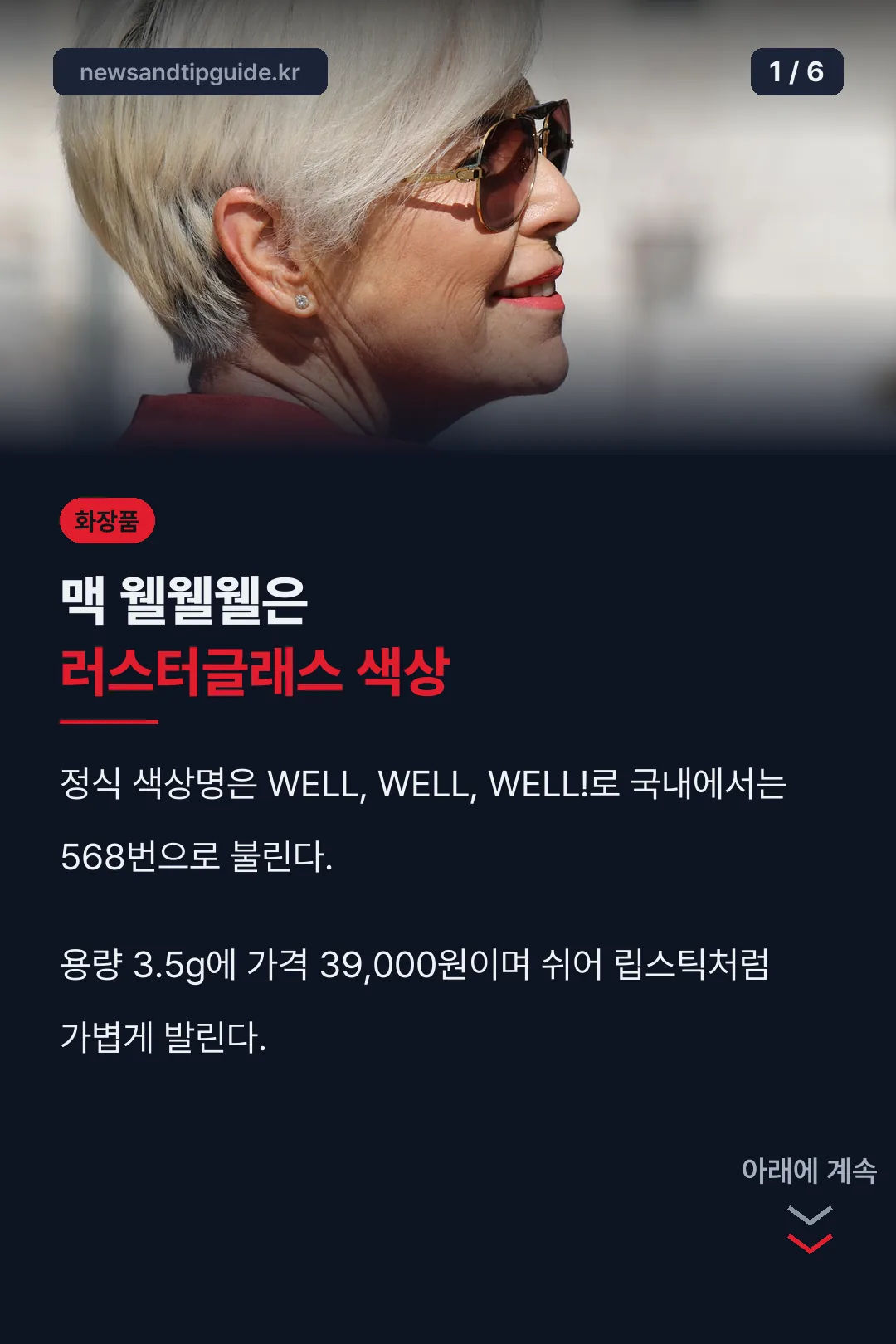 맥 웰웰웰 립스틱 제품