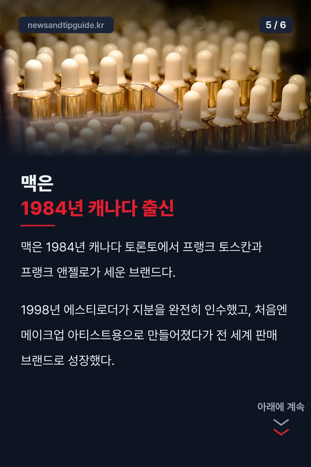 맥 1984년 브랜드 역사