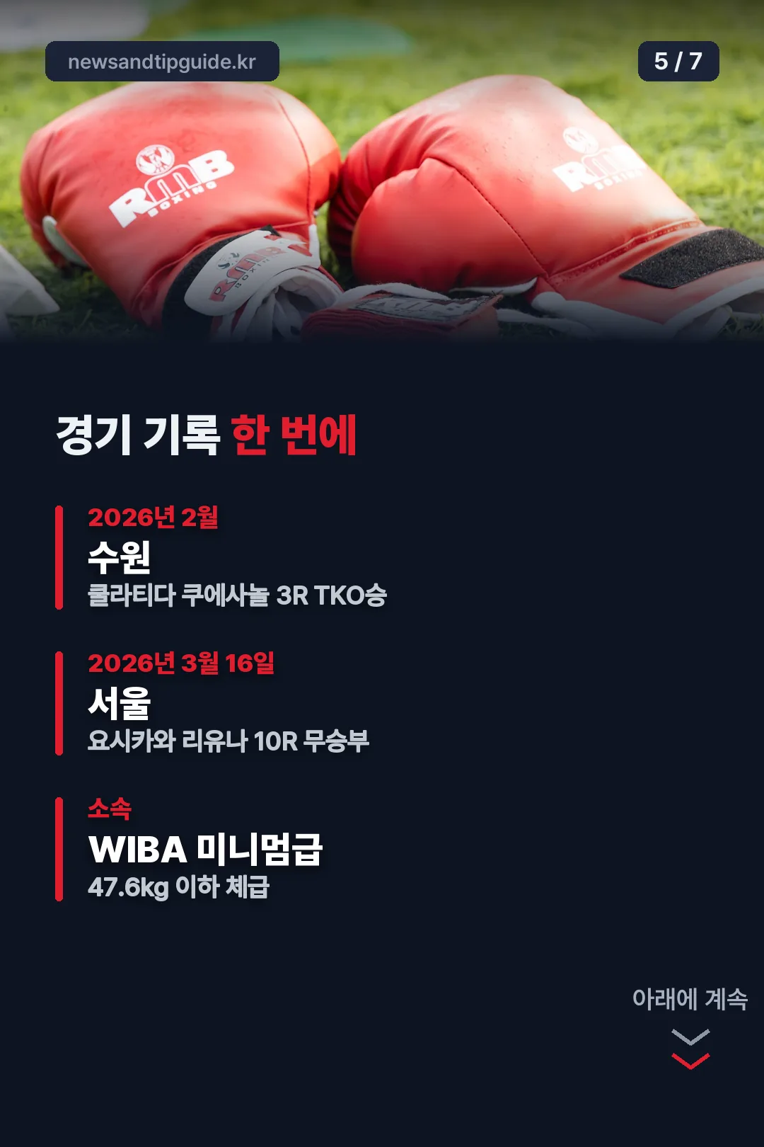 경기 기록 요약